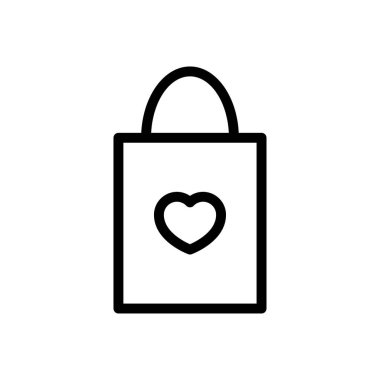 Alışveriş vektörü ince çizgi simgesi