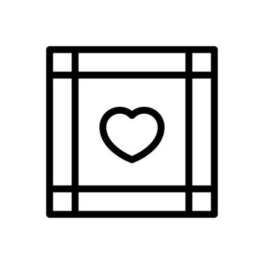 sevgi vektörü ince çizgi simgesi