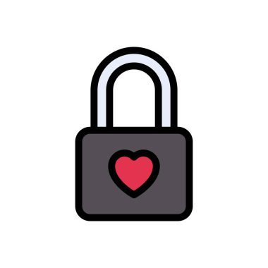 sevgi vektörü düz renk simgesi