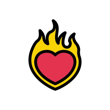 ateş vektörü düz renk simgesi