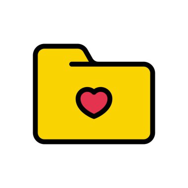 sevgi vektörü düz renk simgesi