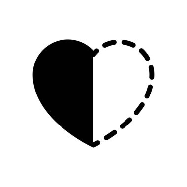 kalp vektör simgesi düz simge