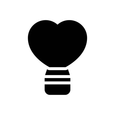 kalp vektör simgesi düz simge