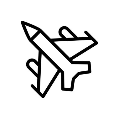 Avcı vektörü ince çizgi simgesi