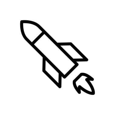 savaş vektörü ince çizgi simgesi