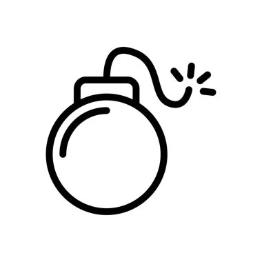 patlama vektörü ince çizgi simgesi