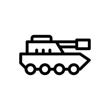 askeri vektör ince çizgi simgesi