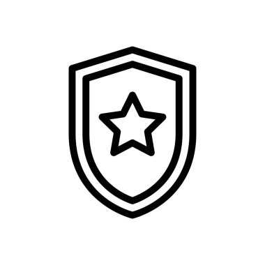 Madalya vektörü ince çizgi simgesi