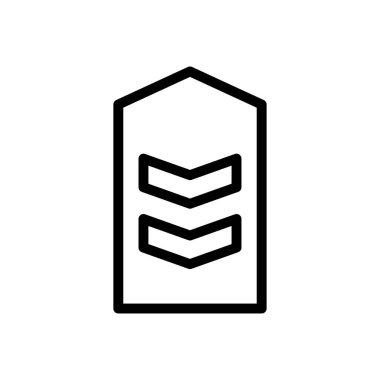 epaulet vektör ince çizgi simgesi