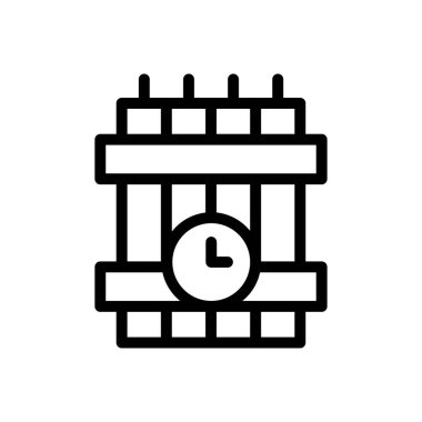 patlama vektörü ince çizgi simgesi