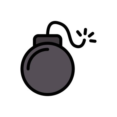 patlama vektörü düz renk simgesi