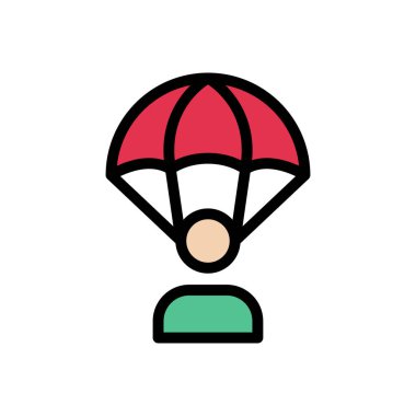 asker vektör düz renk simgesi