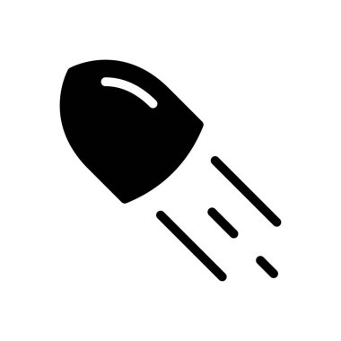 vektör glifini düz simgeye vur