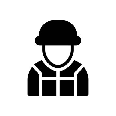 asker vektör düz simgesi