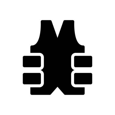 Kurşun geçirmez vektör simgesi düz simge