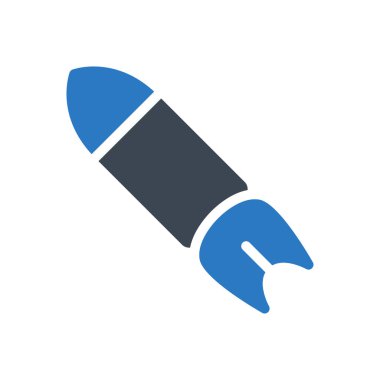 roket vektör renk simgesi