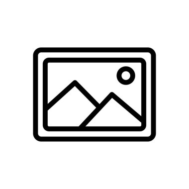 fotoğraf vektörü ince çizgi simgesi