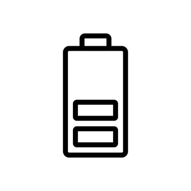 akümülatör vektör ince çizgi simgesi