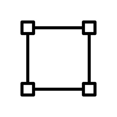 video vektörü ince çizgi simgesi