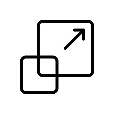 vektör ince çizgi simgesini genişlet