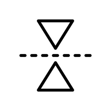 ayna vektörü ince çizgi simgesi