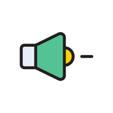 düşük vektör düz renk simgesi