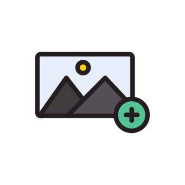 yeni vektör düz renk simgesi