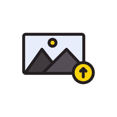 vektör düz renk simgesi yükle