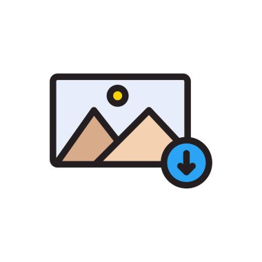 albüm vektörü düz renk simgesi