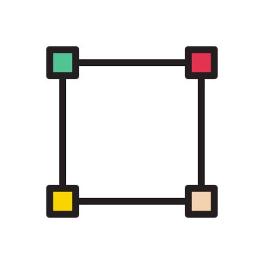 video vektörü düz renk simgesi