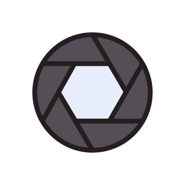 kamera vektörü düz renk simgesi