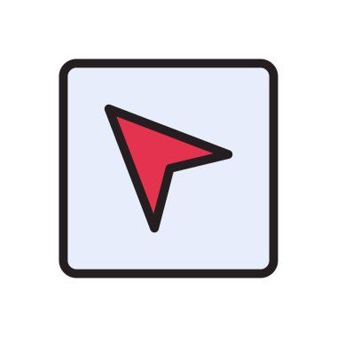 imleç vektörü düz renk simgesi