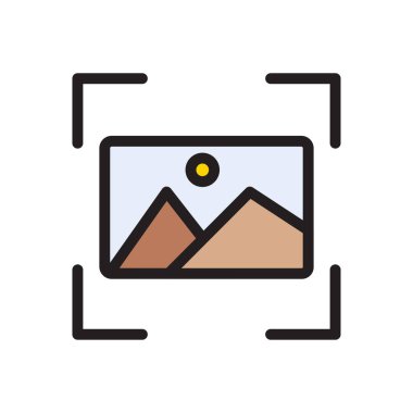 resim vektörü düz renk simgesi