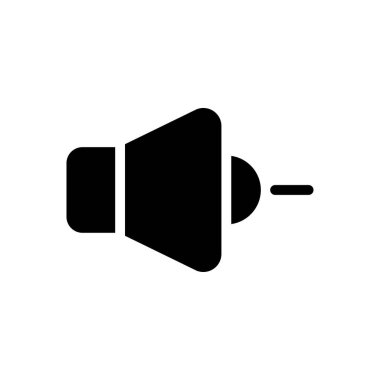 düşük vektör glyph düz simgesi