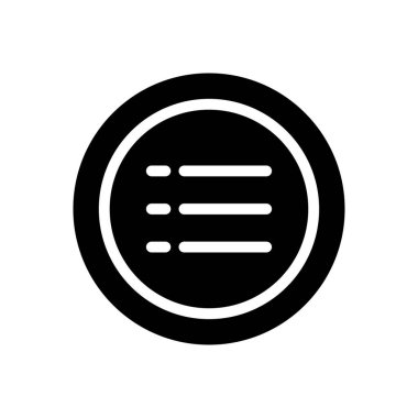 menü vektörü düz simge