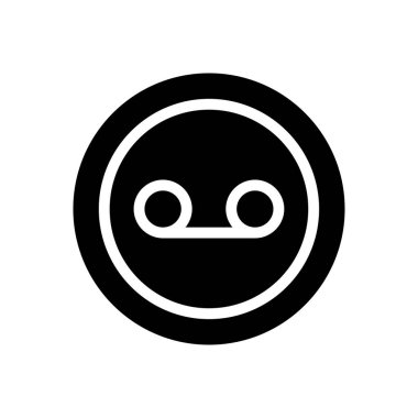 ses vektörü glyph düz simgesi