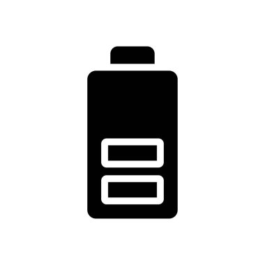 akümülatör vektör glyph düz simgesi
