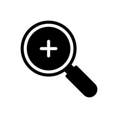 Artı vektör glyph düz simgesi