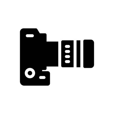 Lens vektör düz simge