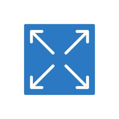 Tam ekran vektör renk simgesi