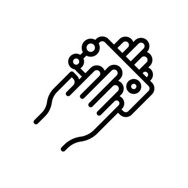 sabun vektörü ince çizgi simgesi