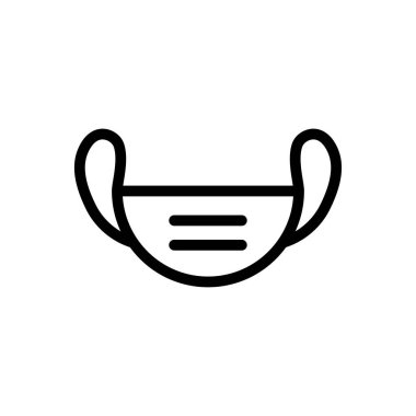 yüz vektörü ince çizgi simgesi