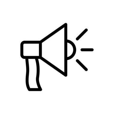 hoparlör vektörü ince çizgi simgesi