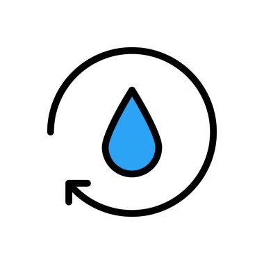 su vektörü düz renk simgesi