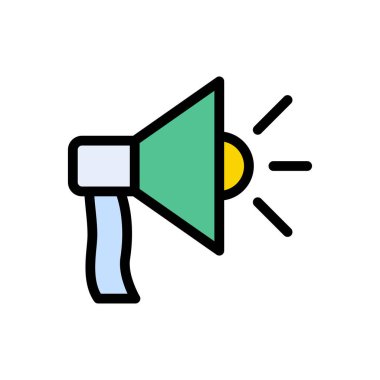 hoparlör vektörü düz renk simgesi