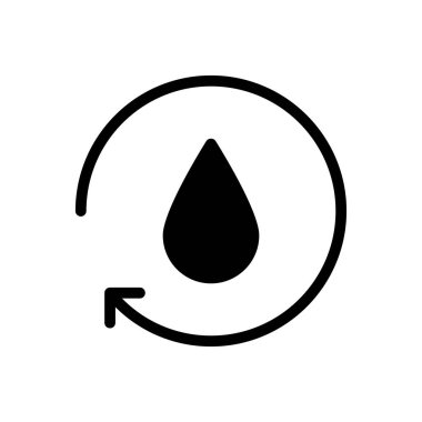 su vektörü kabartması düz simge