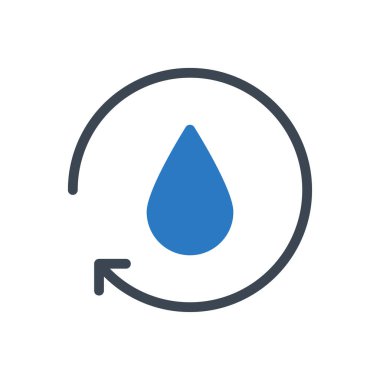 su vektörü renk simgesi