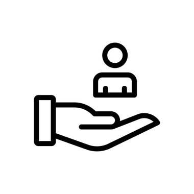 profil vektörü ince çizgi simgesi