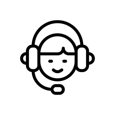 servis vektörü ince çizgi simgesi