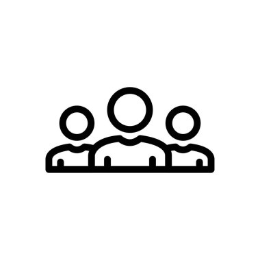 grup vektörü ince çizgi simgesi